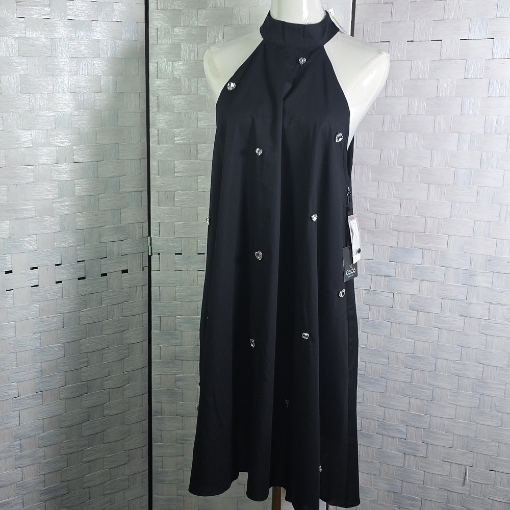 CeCe Black Dress with Elegant Details - Picture 2 of 7